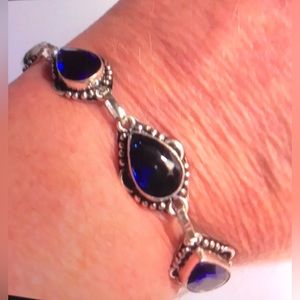 Stunning 925 Sterling Silver Tanzanite Bracelet